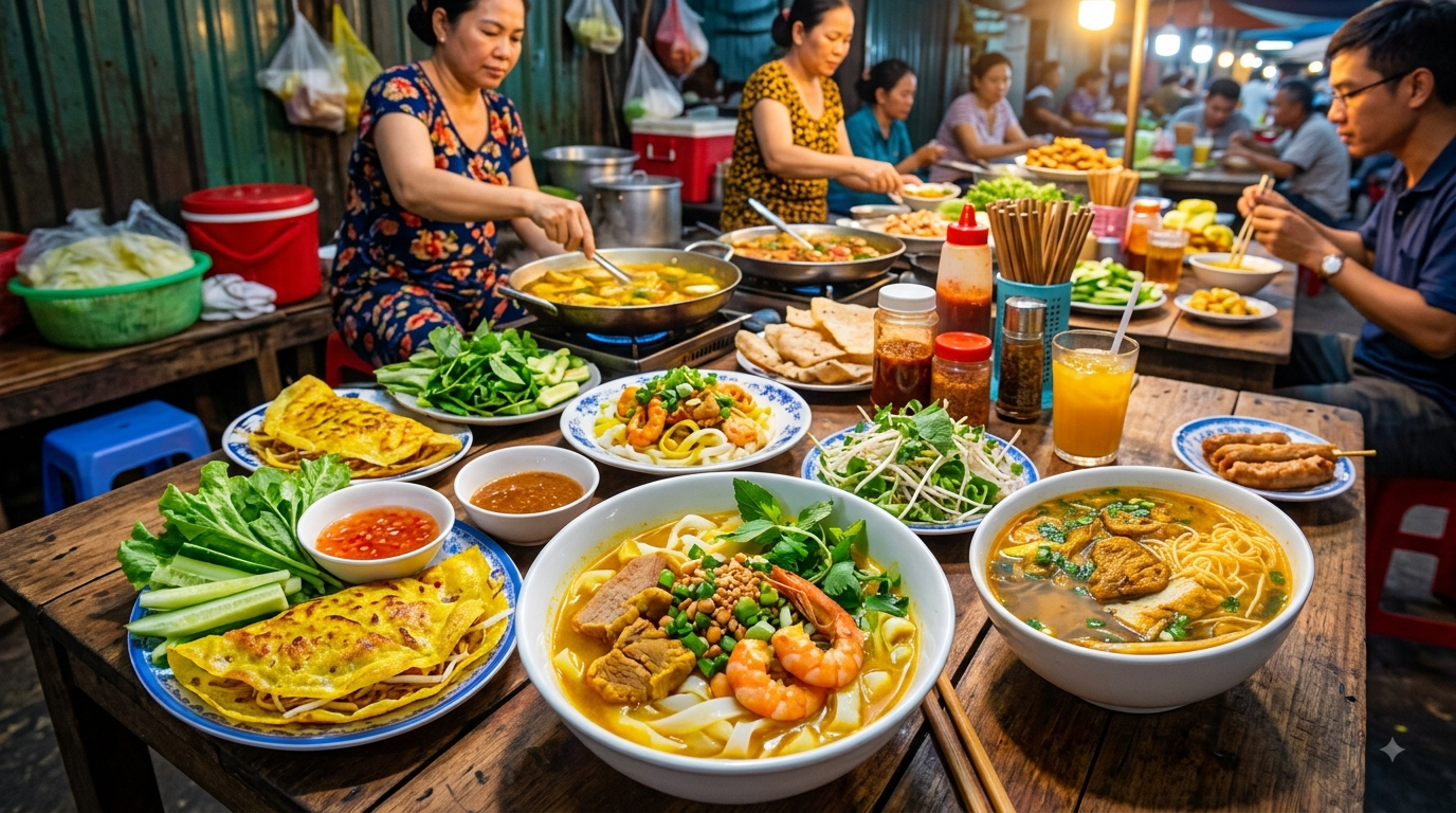 Vietnamese food and seafood in Da Nang
