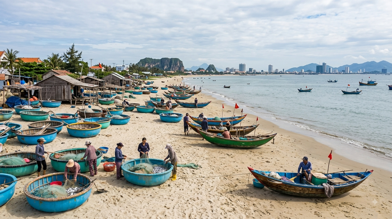 Man Thai Beach in Da Nang Vietnam